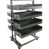 Double-Sided Heavy Duty A-Frame Cart with 8 Large Lipped Trays, 38" x 30" x 63", 2500 lbs. Capacity Nuna Depot Inc.