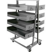Double-Sided Heavy Duty A-Frame Cart with 8 Large Lipped Trays, 38" x 30" x 63", 2500 lbs. Capacity Nuna Depot Inc.