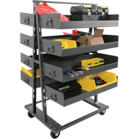 Double-Sided Heavy Duty A-Frame Cart with 8 Large Lipped Trays, 38" x 30" x 63", 2500 lbs. Capacity Nuna Depot Inc.