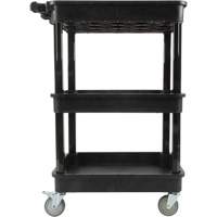 Chariot utilitaire avec tablette &agrave; bordure profonde, 3 tiers, 19" x 39-1/2" x 28-1/4", Capacit&eacute; 330 lb Nuna Depot Inc.