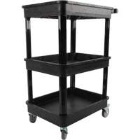 Chariot utilitaire avec tablette &agrave; bordure profonde, 3 tiers, 19" x 39-1/2" x 28-1/4", Capacit&eacute; 330 lb Nuna Depot Inc.