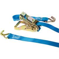 Ratchet Strap, J-Hook, 1" W x 13' L, 167 lbs. (76 kg) Working Load Limit Nuna Depot Inc.
