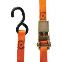 Ratchet Strap, S-Hook, 1" W x 12' L, 2200 lbs. (998 kg) Working Load Limit Nuna Depot Inc.