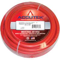 Red EPDM Industrial Air Hose Assembly, Air, Rubber, 1/2" dia. x 50', 200 psi, 1/2 NPT Nuna Depot Inc.