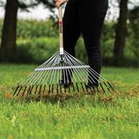 Lawn Rake, 24 Tines, Hardwood Handle, Steel Blade Nuna Depot Inc.