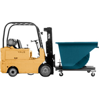 Self-Dumping Hopper, Steel, 1/2 cu.yd., Blue Nuna Depot Inc.