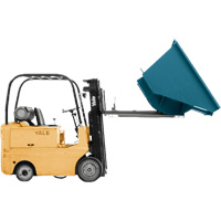 Self-Dumping Hopper, Steel, 3/4 cu.yd., Blue Nuna Depot Inc.