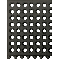 24/Seven&reg; Matting, Rubber, 3' W x 3' L, 5/8" Thick, Black Nuna Depot Inc.