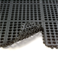 24/Seven&reg; Matting, Rubber, 3' W x 3' L, 5/8" Thick, Black Nuna Depot Inc.