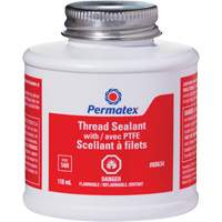 Thread Sealant with PTFE, Brush Top Bottle, 118 ml, -54°C - 150°C/-65°F - 300°F Nuna Depot Inc.