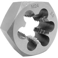 Metric Hex Die, 1" Dia., 10 mm-1 Thread, Alloy Steel Nuna Depot Inc.