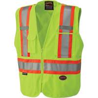6936 Veste de s&eacute;curit&eacute; d&eacute;tachable en 5 points, Jaune lime haute visibilit&eacute;, 2T-Grand, Polyester Nuna Depot Inc.