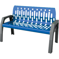 Stream Benches, Steel, 48" L x 25" W x 34" H, Blue Nuna Depot Inc.