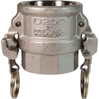 Coupleur &agrave; came et cannelure EZ Boss-Lock, Acier inoxydable, Type D, 1", NPT femelle, 250 PSI Nuna Depot Inc.