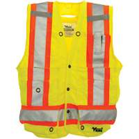 Surveyor Safety Vest, High Visibility Lime-Yellow, Large, Polyester Nuna Depot Inc.