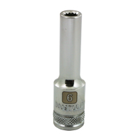 Metric Socket, 6 mm, 3/8" Drive, 12 Points, Deep Nuna Depot Inc.