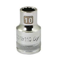 Metric Socket, 10 mm, 1/2" Drive, 12 Points Nuna Depot Inc.