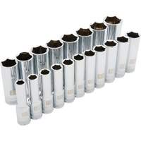 Metric Socket Set, 19 Pcs, 1/2" Drive Size, Deep Nuna Depot Inc.