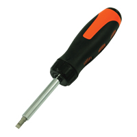 Ratcheting Multibit Screwdriver, 10-3/5" L, Cushion Grip Handle Nuna Depot Inc.