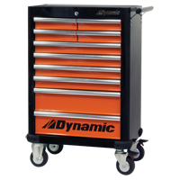 Armoire &agrave; outils mobile, 10 tiroirs, 28" la x 18" p x 43-1/4" h, Noir/Orange Nuna Depot Inc.