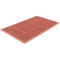 Tapis de s&eacute;rie Competitor, &agrave; fentes, 3' x 5' x 7/8", Orange, Caoutchouc naturel Nuna Depot Inc.