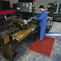 Tapis de s&eacute;rie Competitor, &agrave; fentes, 3' x 5' x 7/8", Orange, Caoutchouc naturel Nuna Depot Inc.