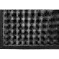 Tapis Gritstop Fingermat, Caoutchouc, Grattoir Type, Motif Textur&eacute;, 2' x 2-2/3', Noir Nuna Depot Inc.