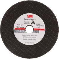 General-Purpose Cut-Off Wheel, 3" x 1/16", 3/8" Arbor, Type 27, Aluminum Oxide, 25000 RPM Nuna Depot Inc.