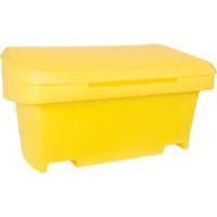 Heavy-Duty Outdoor Salt and Sand Storage Container, 24" x 48" x 24", 10 cu. Ft., Yellow Nuna Depot Inc.