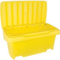 Heavy-Duty Outdoor Salt and Sand Storage Container, 24" x 48" x 24", 10 cu. Ft., Yellow Nuna Depot Inc.