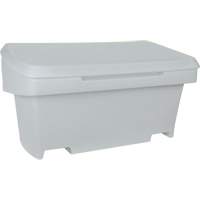 Heavy-Duty Outdoor Salt and Sand Storage Container, 24" x 48" x 24", 10 cu. Ft., Grey Nuna Depot Inc.