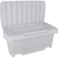Heavy-Duty Outdoor Salt and Sand Storage Container, 24" x 48" x 24", 10 cu. Ft., Grey Nuna Depot Inc.