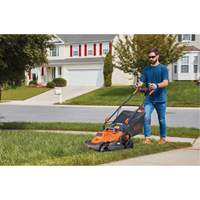 Lawn Mower with Comfort Grip Handle, Push Walk-Behind, Electric, 15" Cutting Width Nuna Depot Inc.
