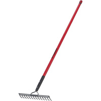 Level Rake, Fibreglass Handle, 14" W, Forged Steel Blade, 14 Tines Nuna Depot Inc.