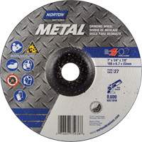 Depressed Centre Metal Grinding Wheels, 7" x 1/4", 7/8" Arbor, Aluminum Oxide, Type 27 Nuna Depot Inc.