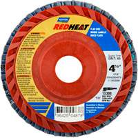 Red Heat&reg; Plastic Flat Flap Discs, 4-1/2" x 7/8", Type 27, 40 Grit, Ceramic Alumina Nuna Depot Inc.