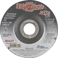 Cutting Wheel Z-Tech, 4-1/2" x 0.045", 7/8" Arbor, Type 27, Zirconium, 13300 RPM Nuna Depot Inc.
