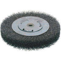 Economy Crimped Wire Wheel Brushes - Wide Face, 6" Dia., 0.014 Fill, 2" Arbor Nuna Depot Inc.