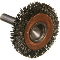 Brosses mont&eacute;es &agrave; fils cr&ecirc;p&eacute;s circulaires, 1-1/2", Fils 0,014", Tige 1/4" Nuna Depot Inc.