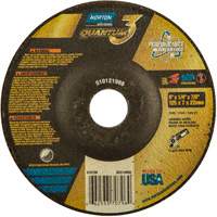 Quantum3 Grinding Wheel, 5" x 1/4", 7/8" Arbor, Ceramic, Type 27 Nuna Depot Inc.