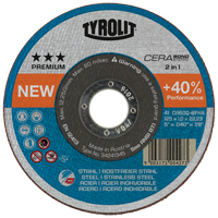 Meule &agrave; tronçonner Cerabond, 5" x 0,045", Arbre de 7/8", Type 1, C&eacute;ramique, 12250 Tr/min Nuna Depot Inc.