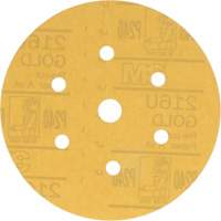 Hookit Dust-Free Sanding Disc, 6" Dia., P240 Grit, Aluminum Oxide, A-Weight Nuna Depot Inc.