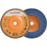 AllSteel Flap Disc, 4-1/2" x 5/8"-11, Type 27, 40 Grit, Zirconia Alumina Nuna Depot Inc.