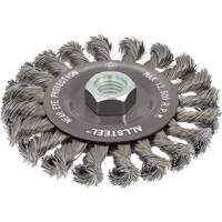 Brosse m&eacute;tallique AllSteel, Dia. 4-1/2", Fils 0,02", Arbre 5/8"-11, Acier Nuna Depot Inc.