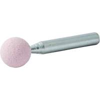 Vitrified Bond Mounted Point, B121, Aluminum Oxide, 1/2" Dia., 1/2" L, 80 Grit Nuna Depot Inc.