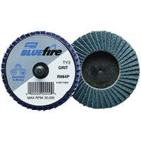 BlueFire&reg; R884P Plastic Flat Mini Flap Disc, 2" x Type 27, P80 Grit, Zirconia Alumina Nuna Depot Inc.
