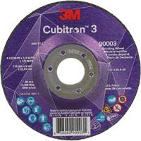 Cubitron 3 Depressed Centre Grinding Wheel, 4-1/2" x 1/4", 7/8" Arbor, Ceramic, Type T27 Nuna Depot Inc.