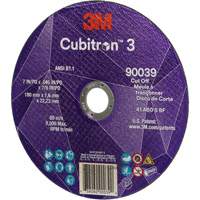 Cubitron 3 Cut-Off Wheel, 7" x 0.09", 7/8" Arbor, Type T27, Ceramic, 8500 RPM Nuna Depot Inc.