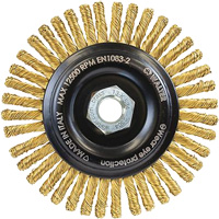 Brosse m&eacute;tallique &agrave; touret sans cr&eacute;ation d'&eacute;tincelles, 5" dia. x 5/8"-11 arbre Nuna Depot Inc.