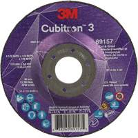 Meule &agrave; rectifier et &agrave; tronçonner Cubitron 3, 4-1/2" x 1/8", Arbre de 7/8", Type 27, Grain de 36, C&eacute;ramique Nuna Depot Inc.